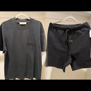 Combo Set Fear of God Essentials Black T-shirt & Shorts BNWT Authentic ✅